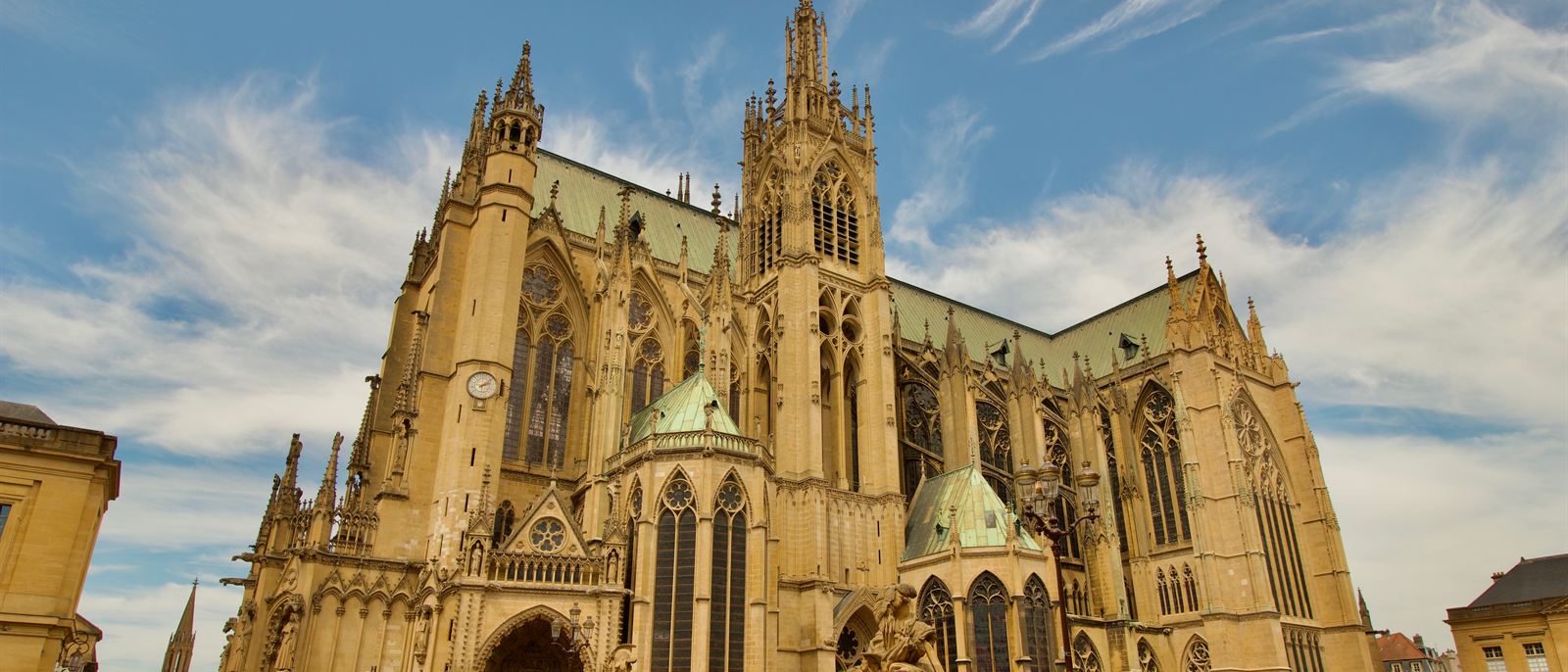La cathédrale Saint-Étienne de Metz vue depuis la place d'Armes